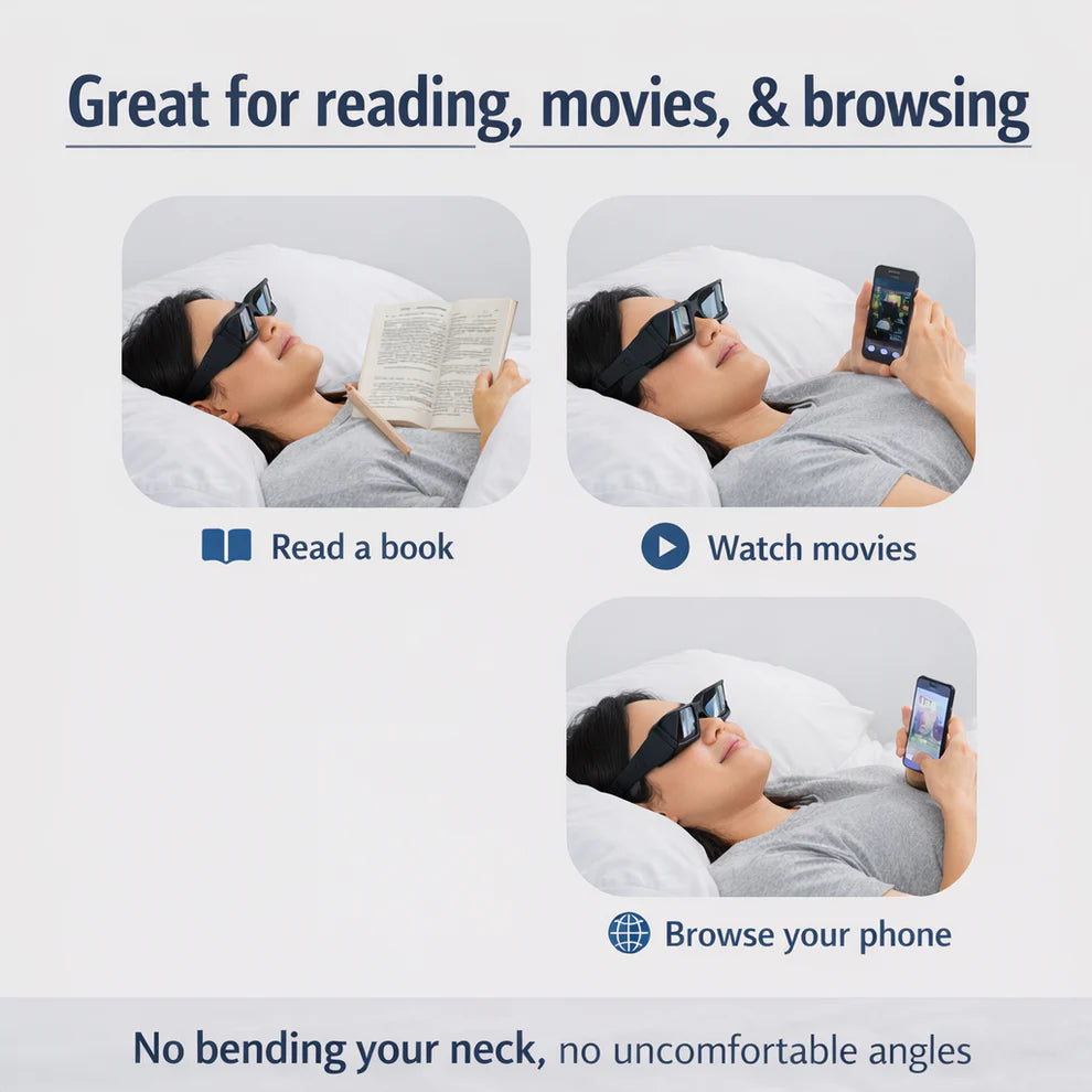 Lazy Glasses™ - Watch, read, and relax pain free!